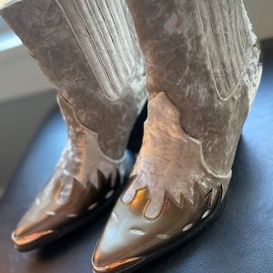 Cape Robbin Women Toe Flame Pattern Cowboy Boot